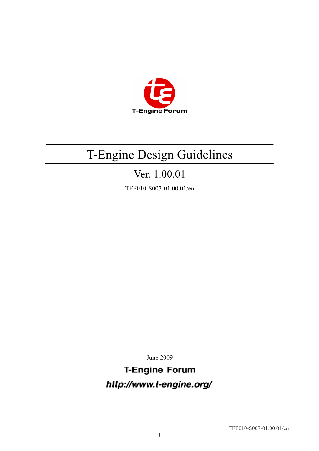 T-Engine Design Guidelines Ver