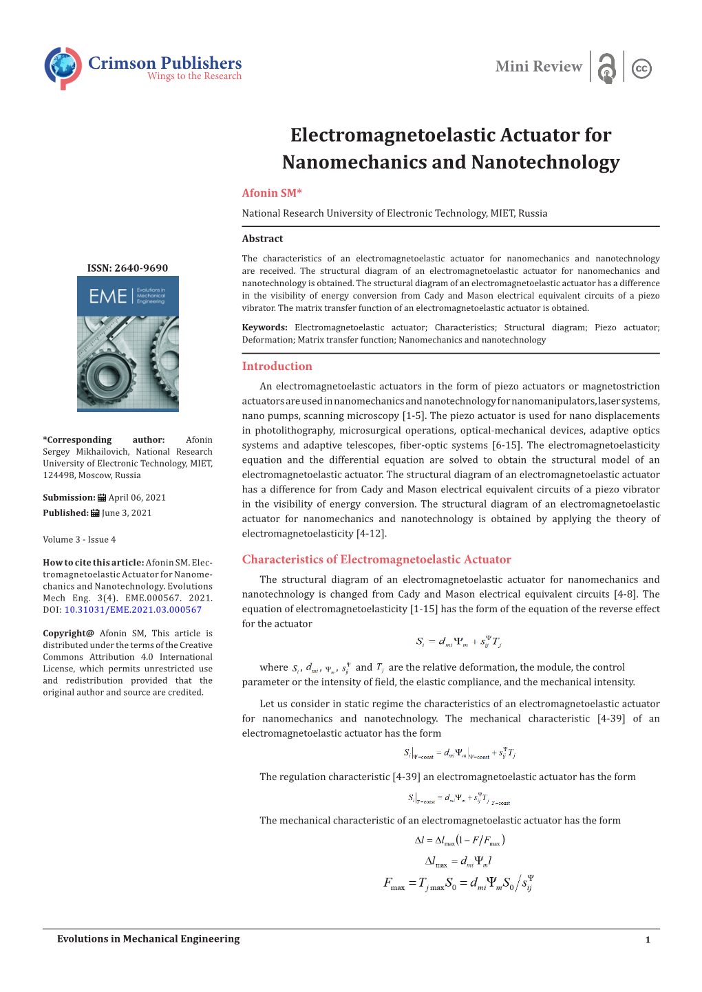 Electromagnetoelastic Actuator for Nanomechanics and Nanotechnology