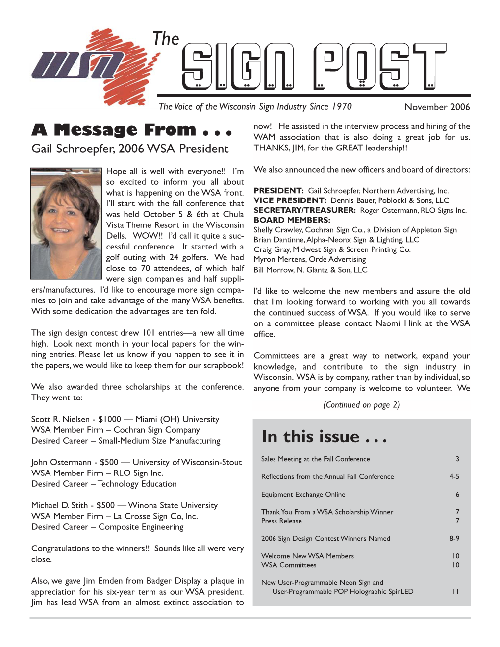 WSA Nov06 Newsletter.Qxd