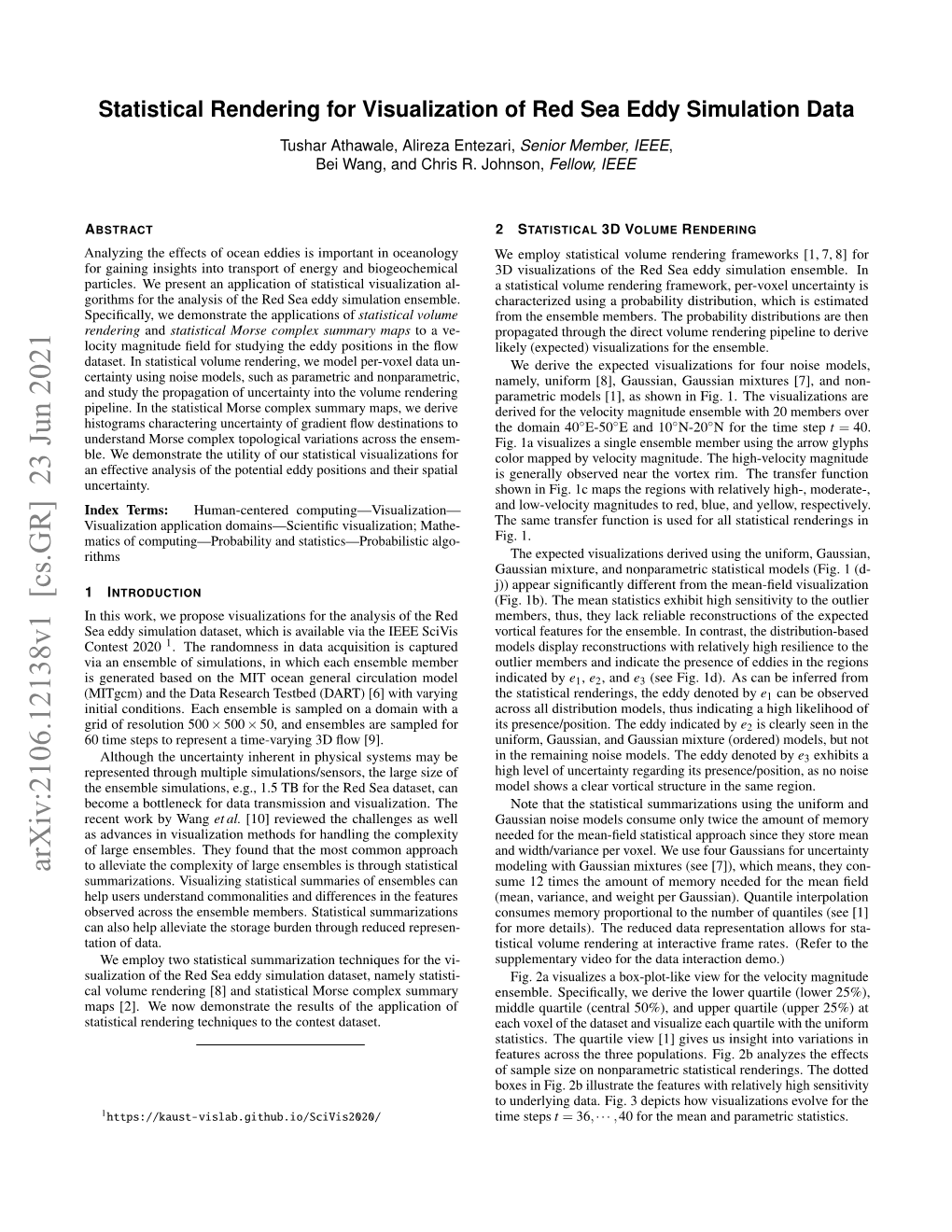 Statistical Rendering for Visualization of Red Sea Eddy Simulation Data