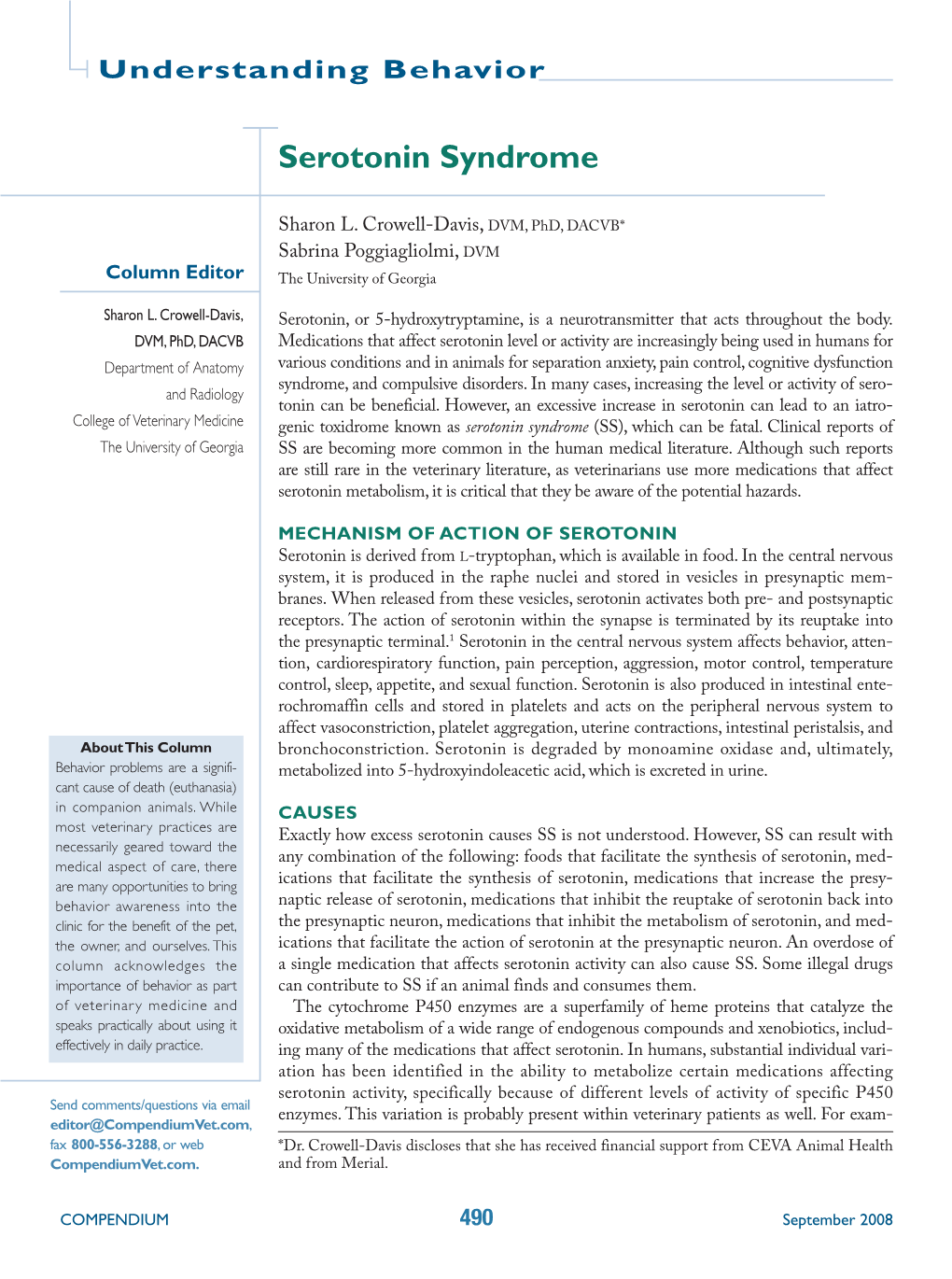 Serotonin Syndrome