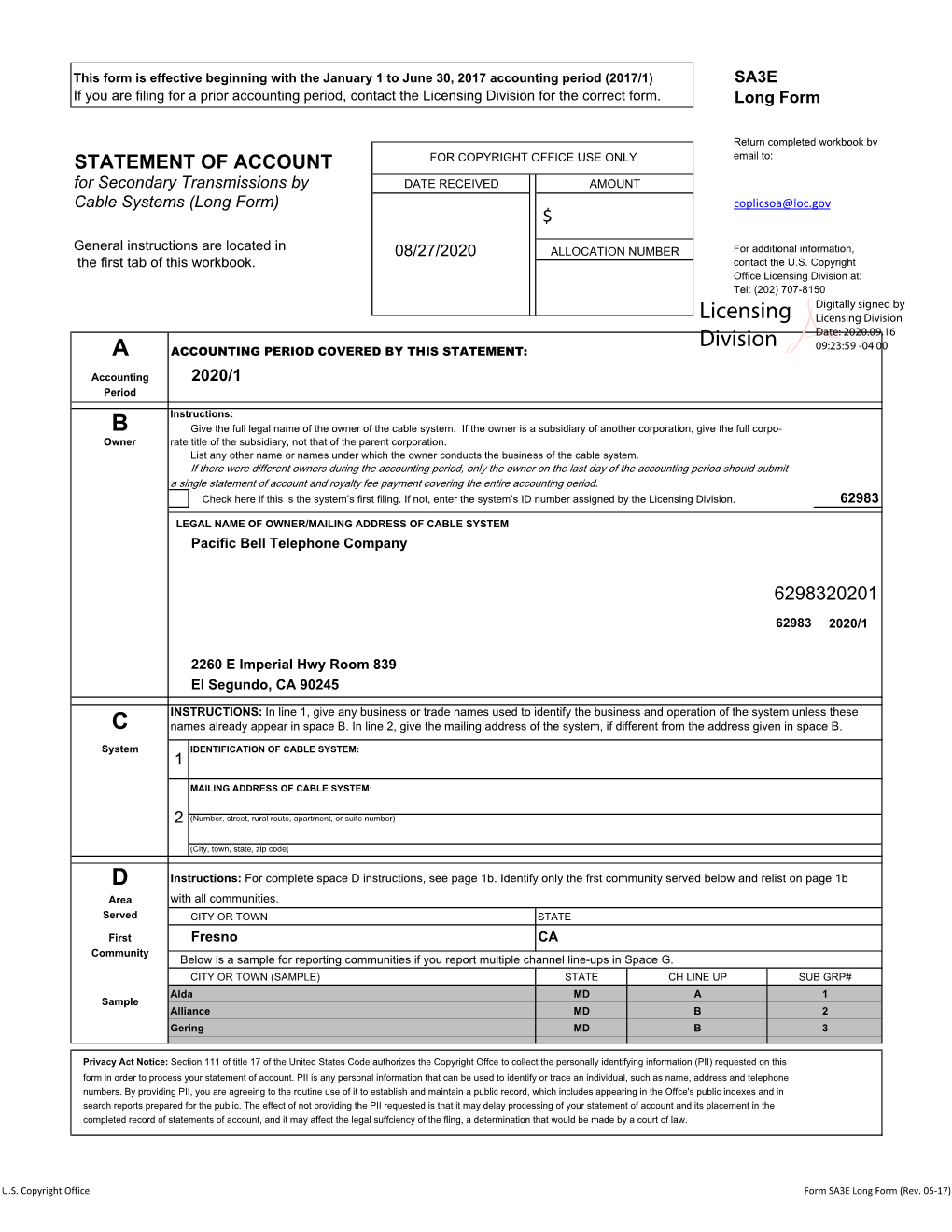 A D B C Licensing Division