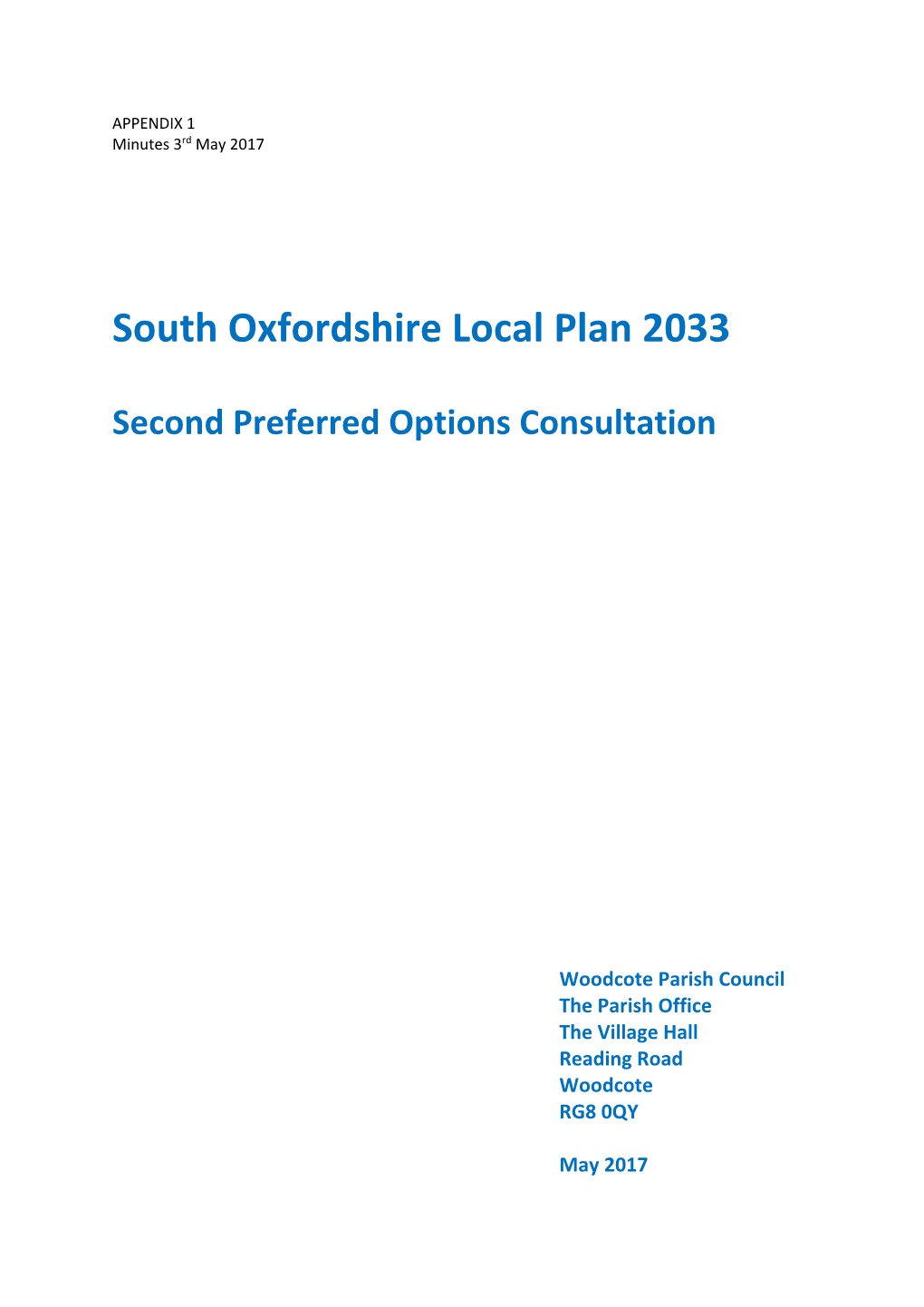 South Oxfordshire Local Plan 2033