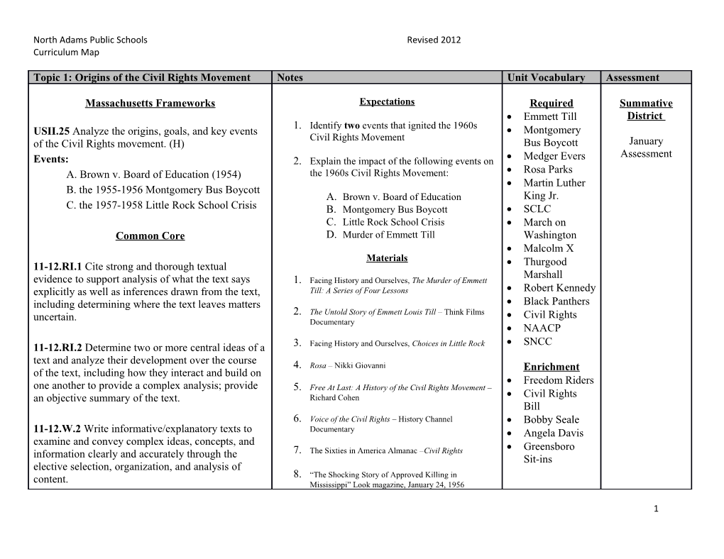 North Adams Public Schoolsrevised 2012