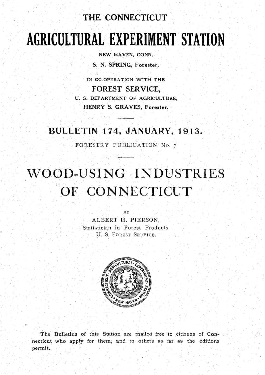 B174 (1913) Wood-Using Industries of Connecticut