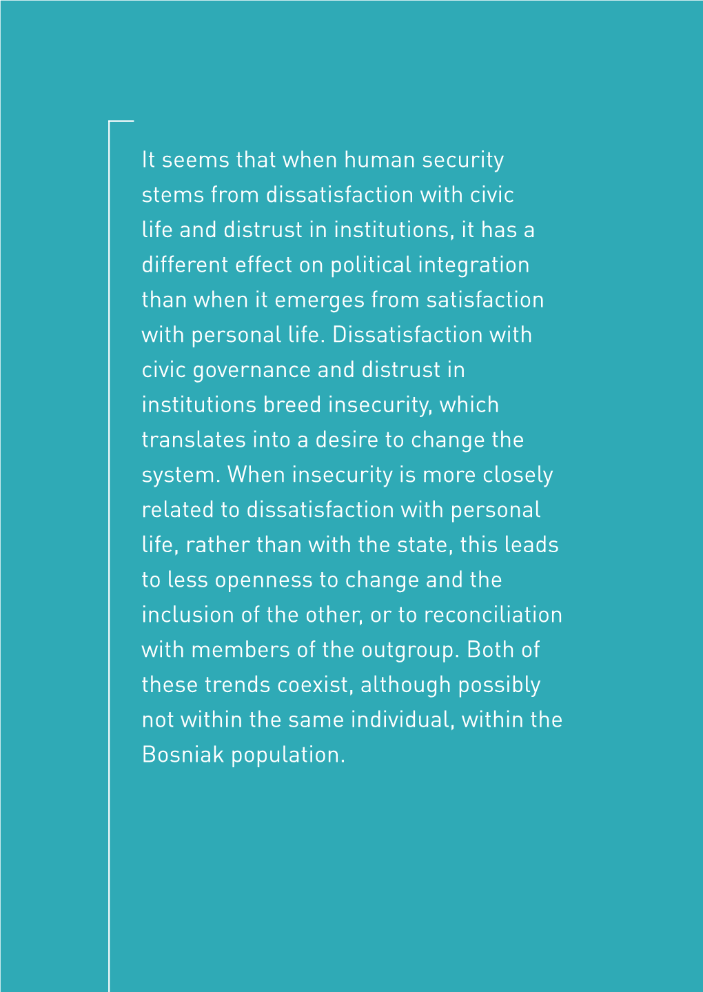 Measuring Peace in a Multi-Ethnic Society Bosnia-Herzegovina 2014