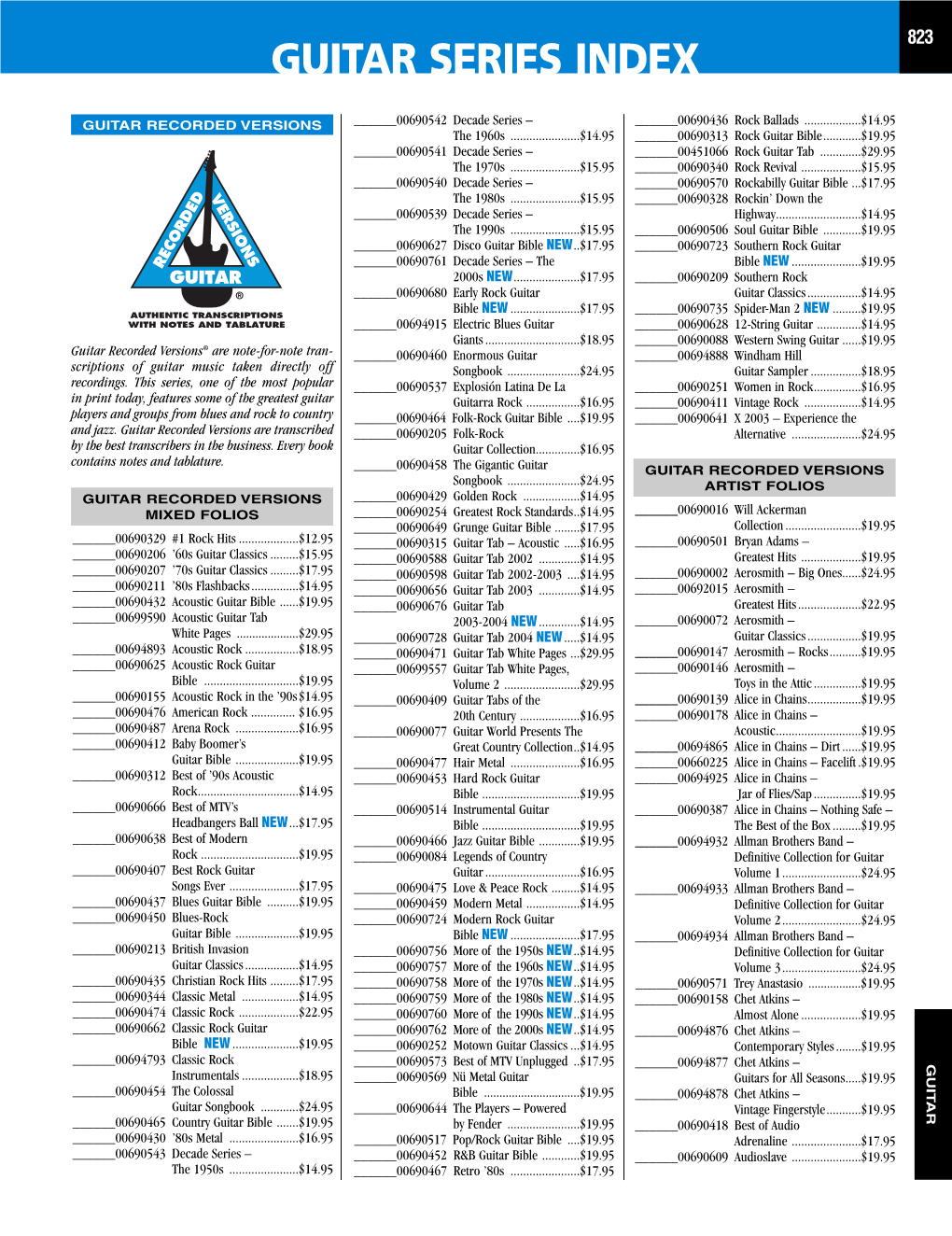 Guitar Series Index