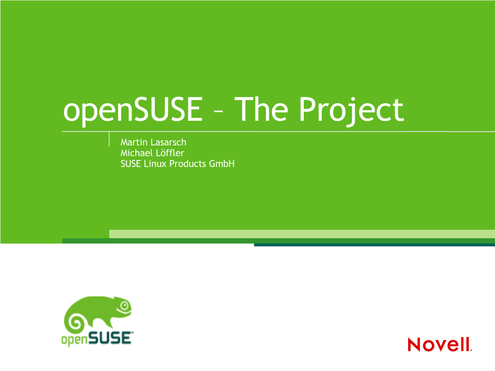 SUSE Brainshare Template 2004