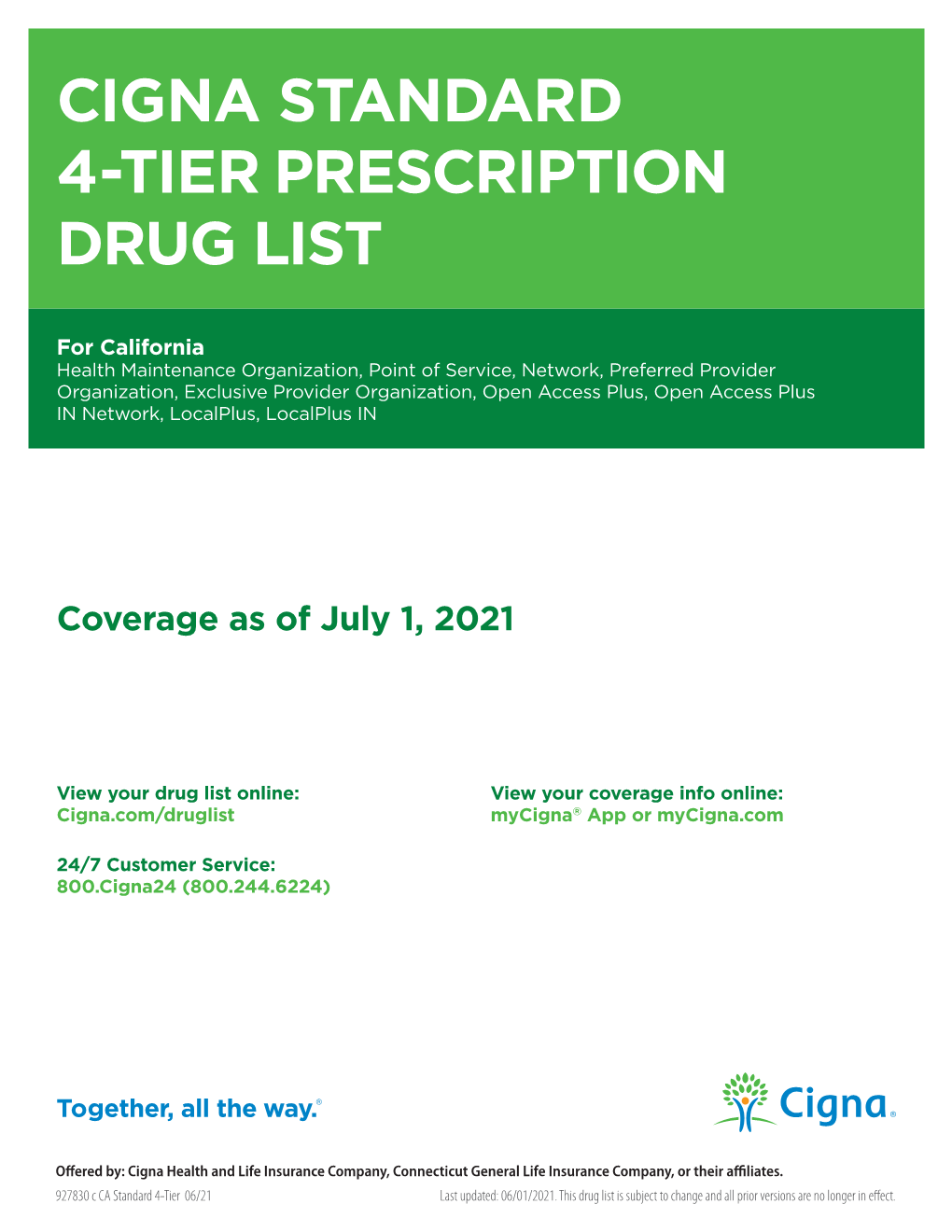 Cigna Standard 4-Tier Prescription Drug List