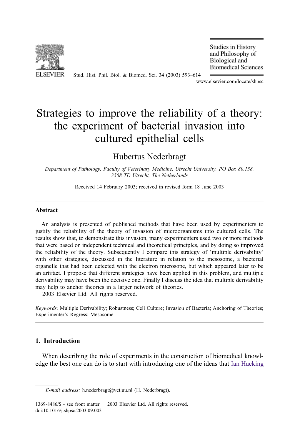 The Experiment of Bacterial Invasion Into Cultured Epithelial