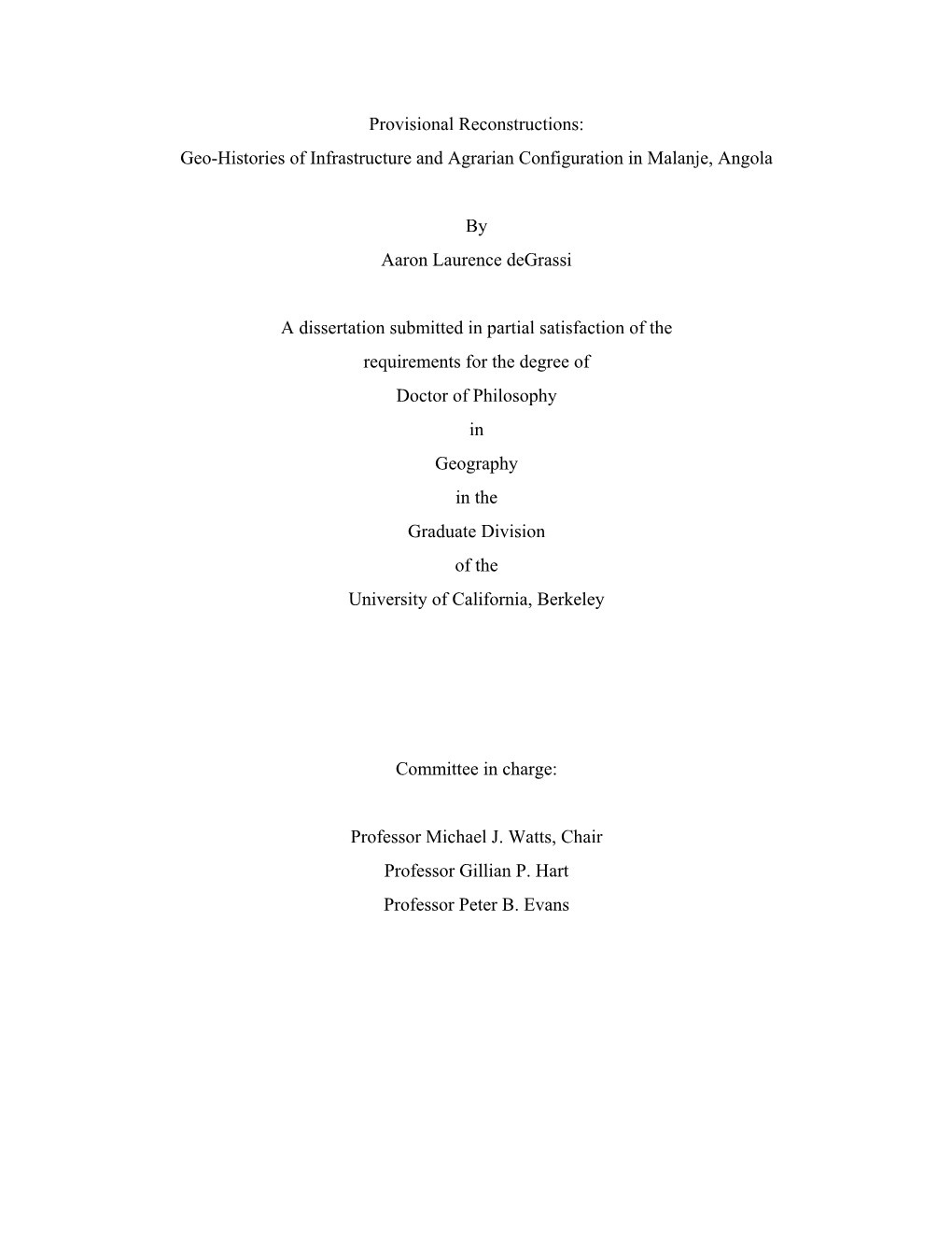 Geo-Histories of Infrastructure and Agrarian Configuration in Malanje, Angola