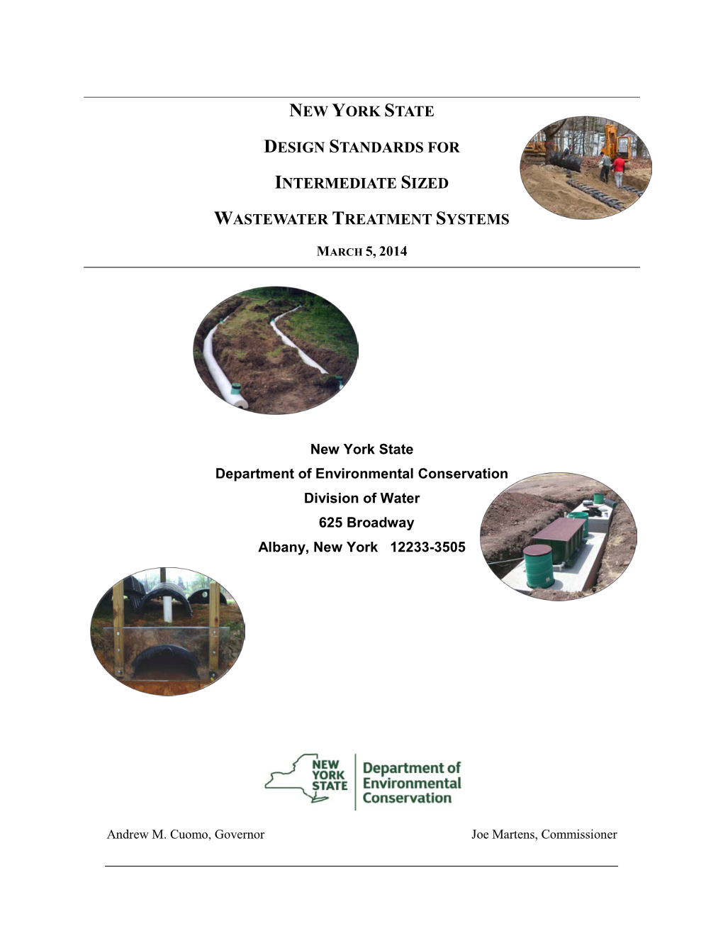 NYS Design Standards for Wastewater Treatment Systems