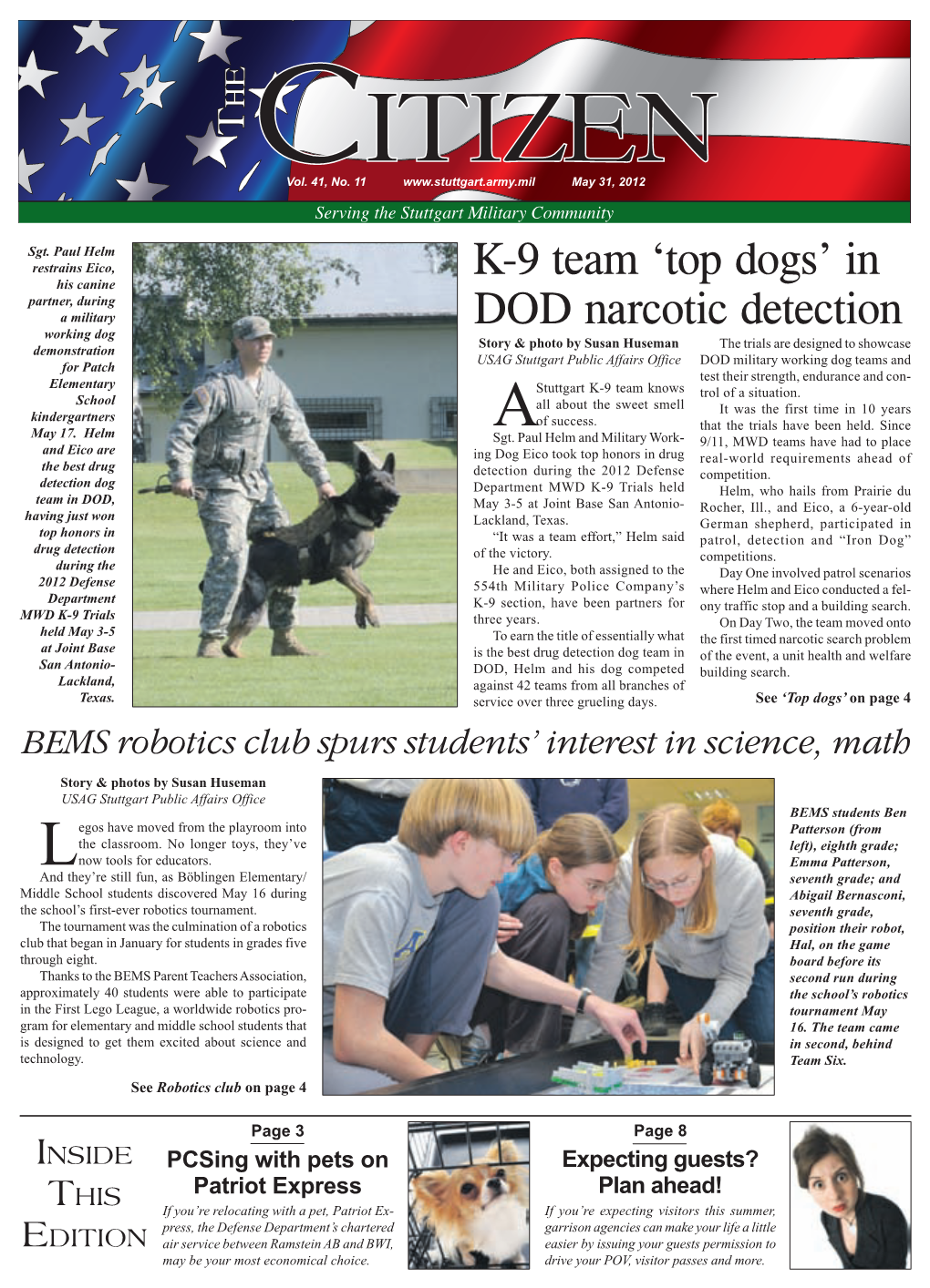 K-9 Team 'Top Dogs' in DOD Narcotic Detection