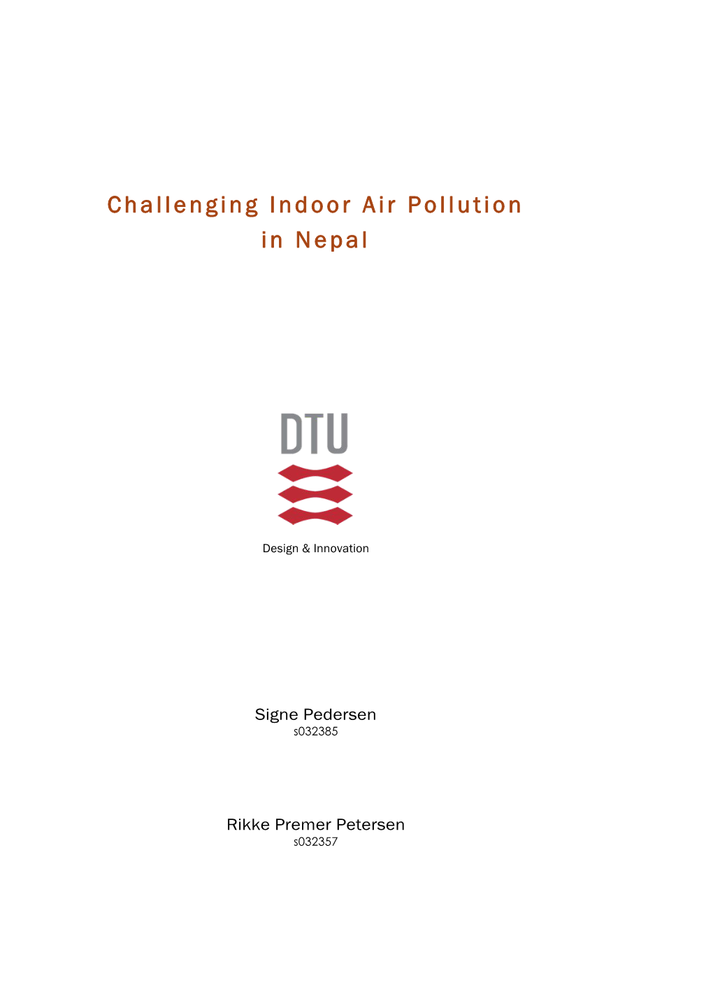 Challenging Indoor Air Pollution in Nepal