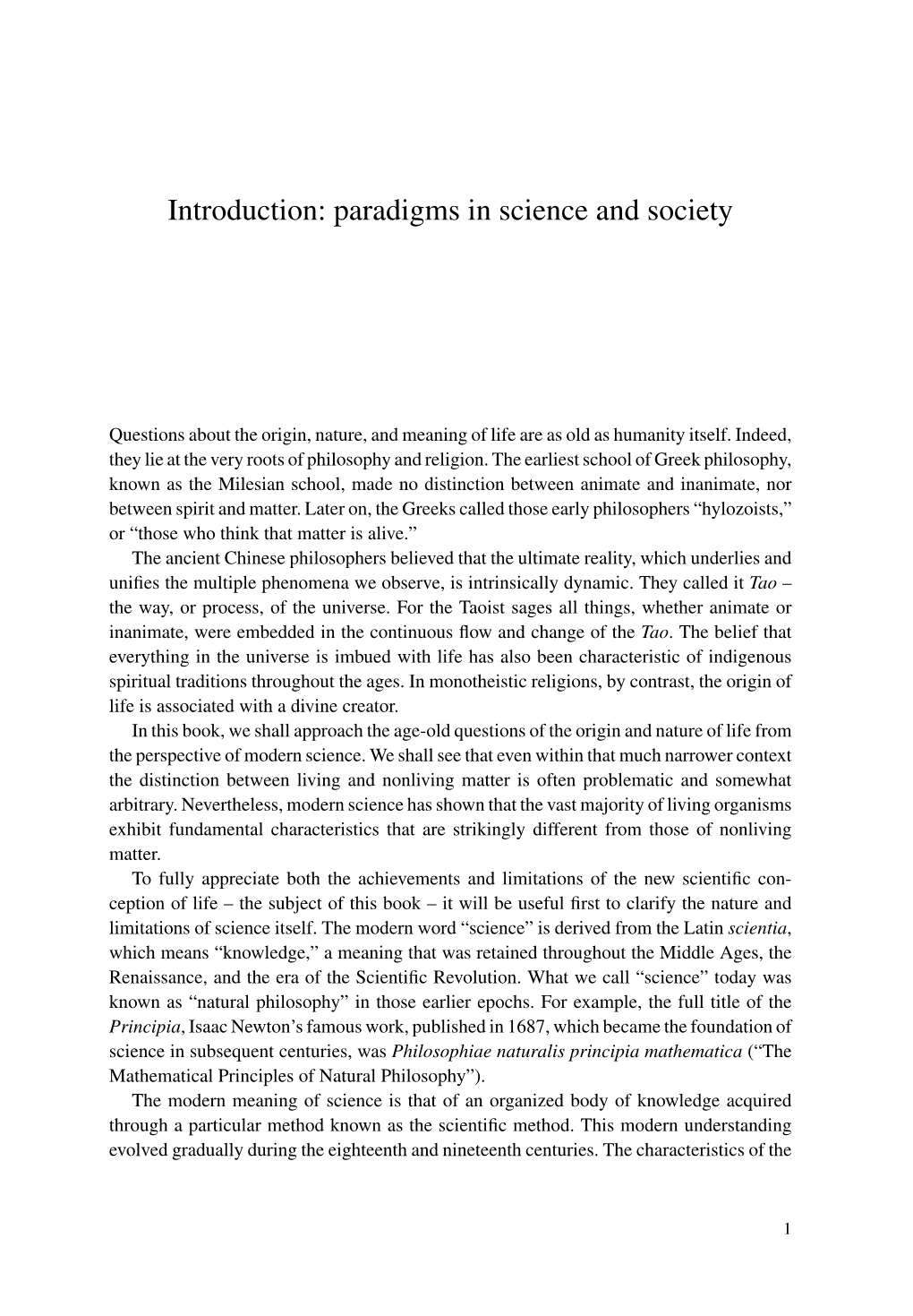 Introduction: Paradigms in Science and Society