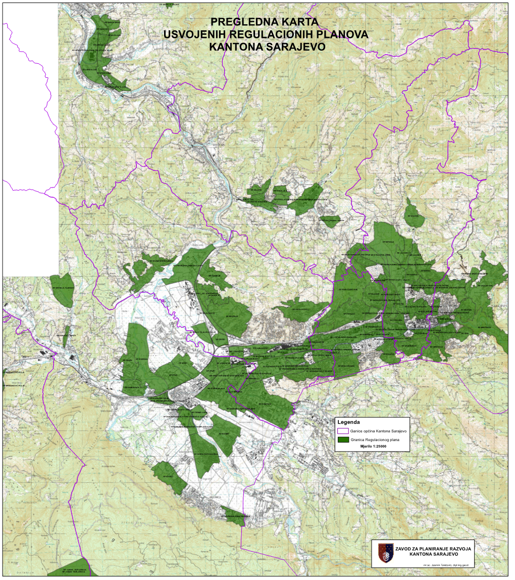 Pregledna Karta Usvojenih Regulacionih Planova Kantona