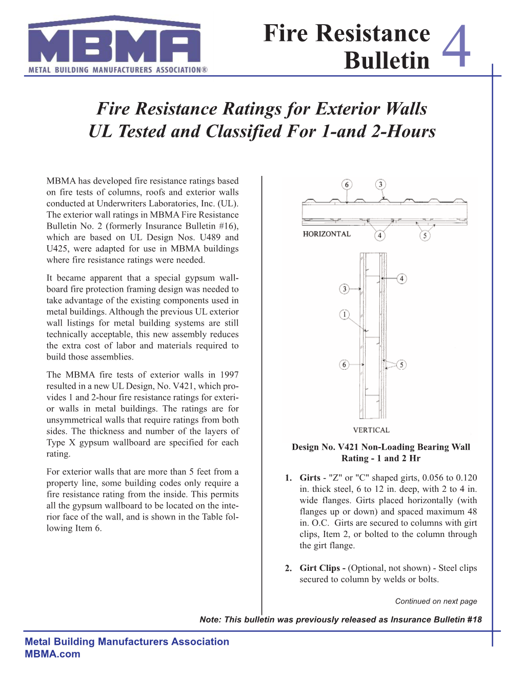 Fire Resistance Bulletin 4