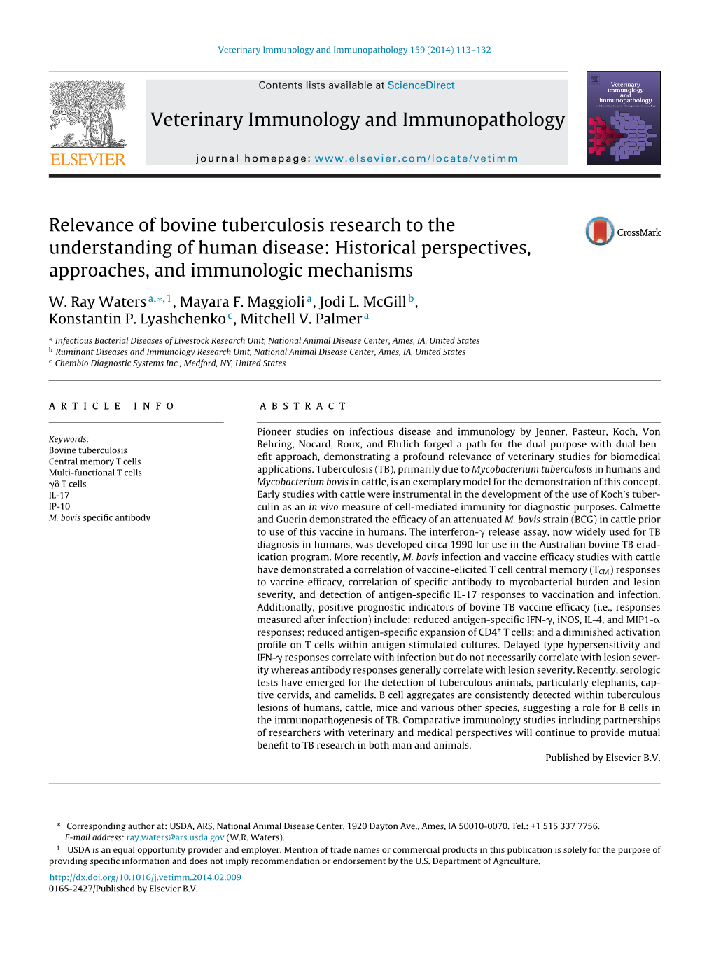 Relevance of Bovine Tuberculosis Research to the Understanding of Human Disease