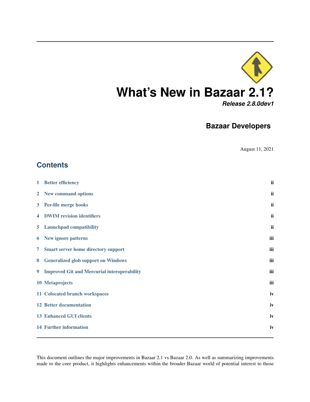 What's New in Bazaar 2.1?