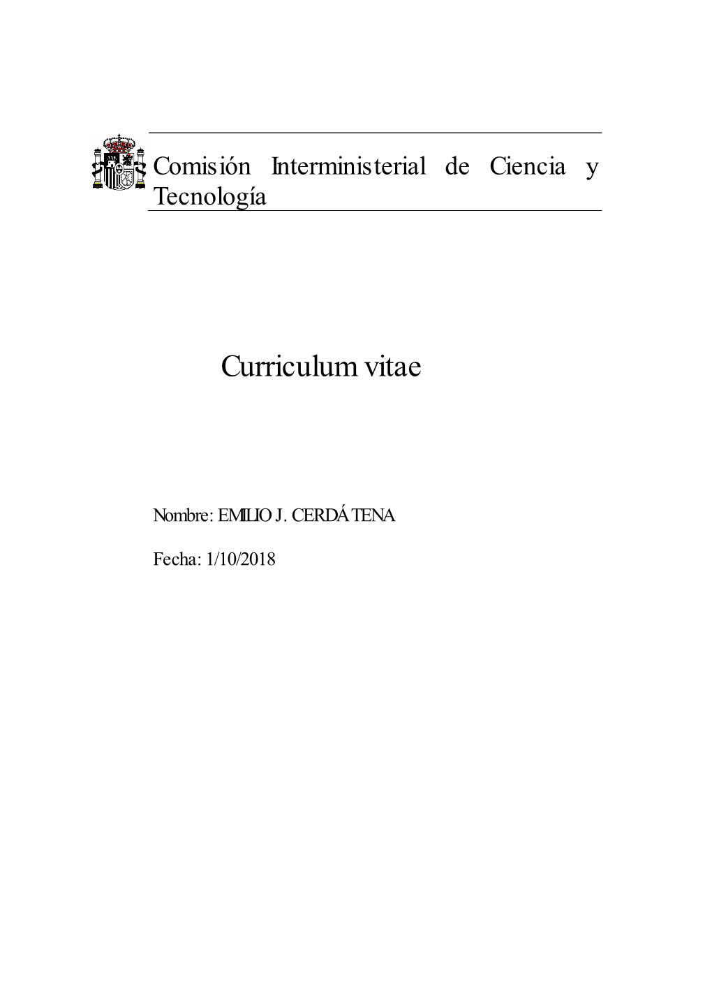 EMILIO J. CERDÁ TENA Fecha: 1/10/2018