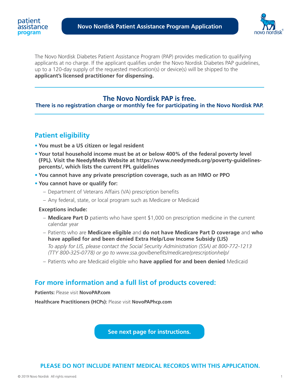 The Novo Nordisk PAP Is Free. Patient Eligibility for More