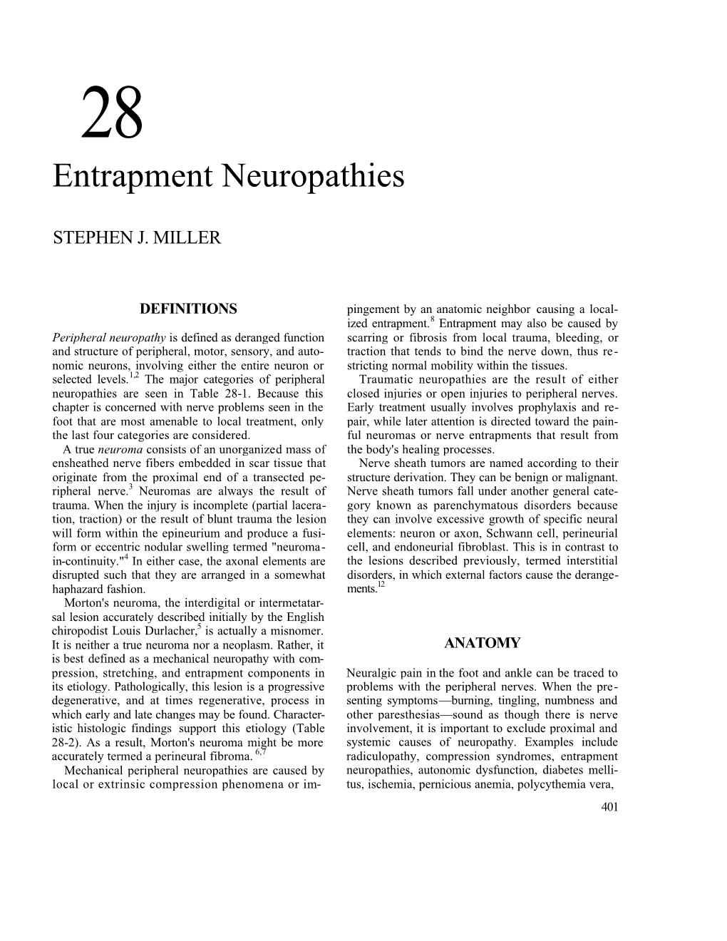 HV Chapter 28-Entrapment Neuropathies