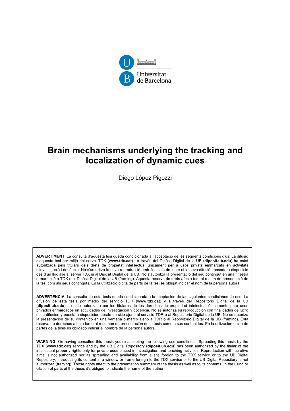 Brain Mechanisms Underlying the Tracking and Localization of Dynamic Cues