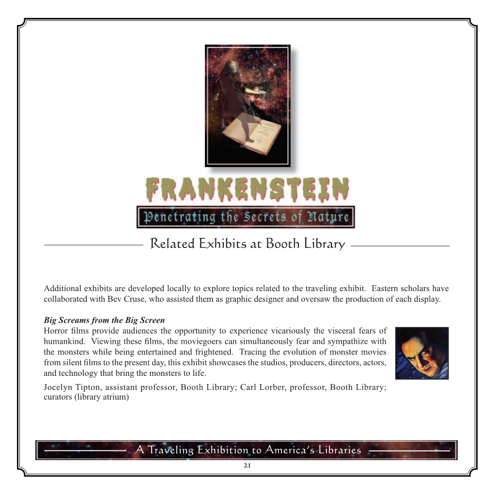 Frankenstein Exhibit Program