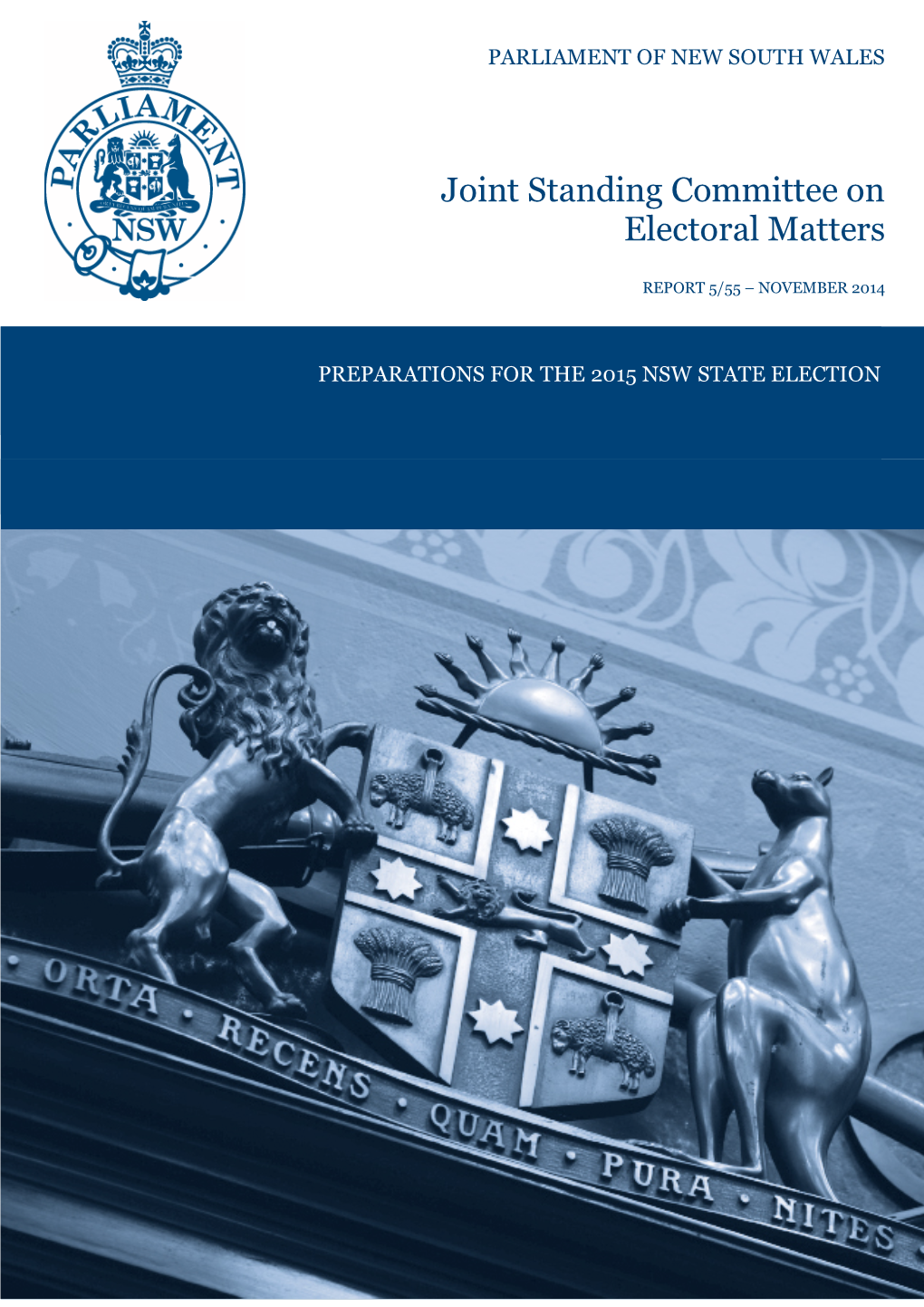 Preparations for the 2015 Nsw State Election