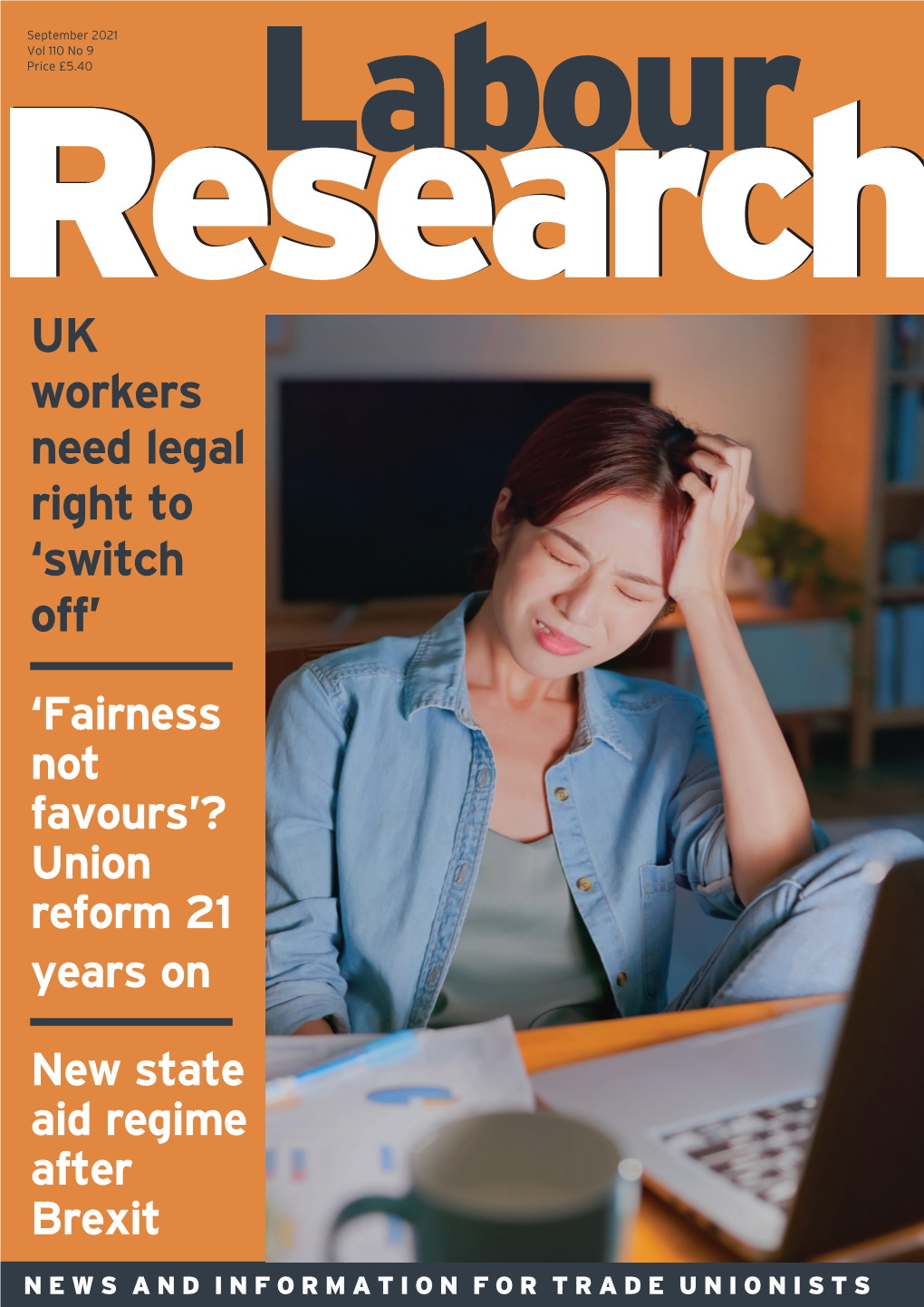 Cover September 21 Labour Research.Indd