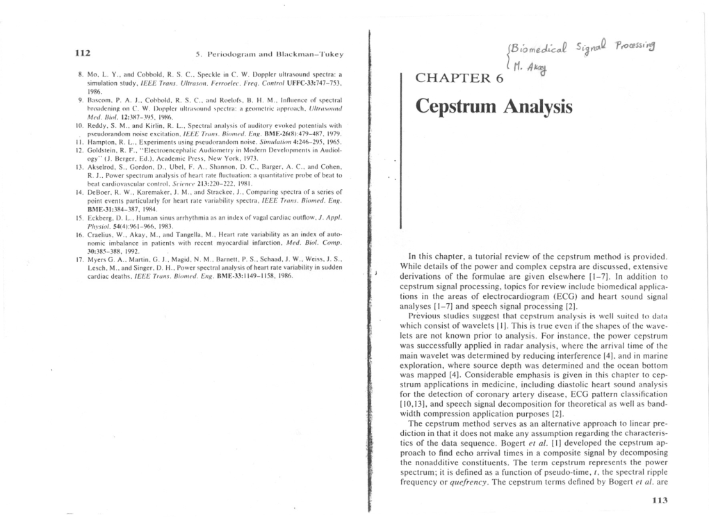 Cepstrum Analysis 10