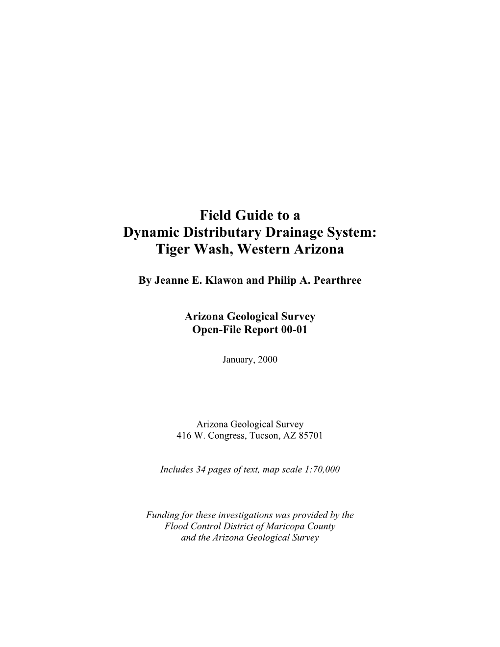 Field Guide to a Dynamic Distributary Drainage System: Tiger Wash, Western Arizona