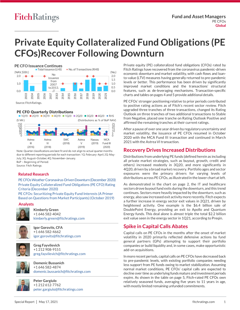 Private Equity Collateralized Fund Obligations Recover