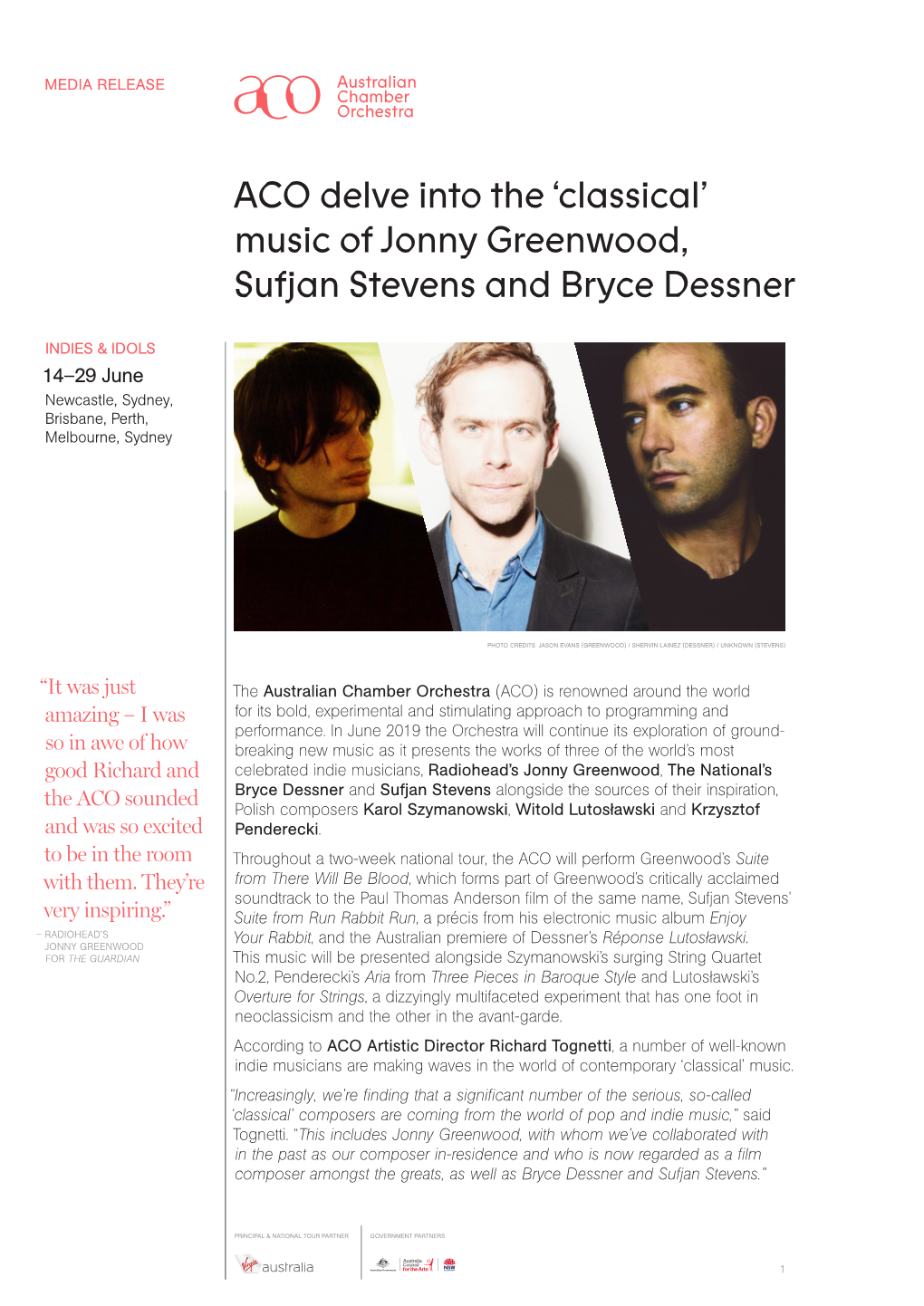 'Classical' Music of Jonny Greenwood, Sufjan Stevens and Bryce