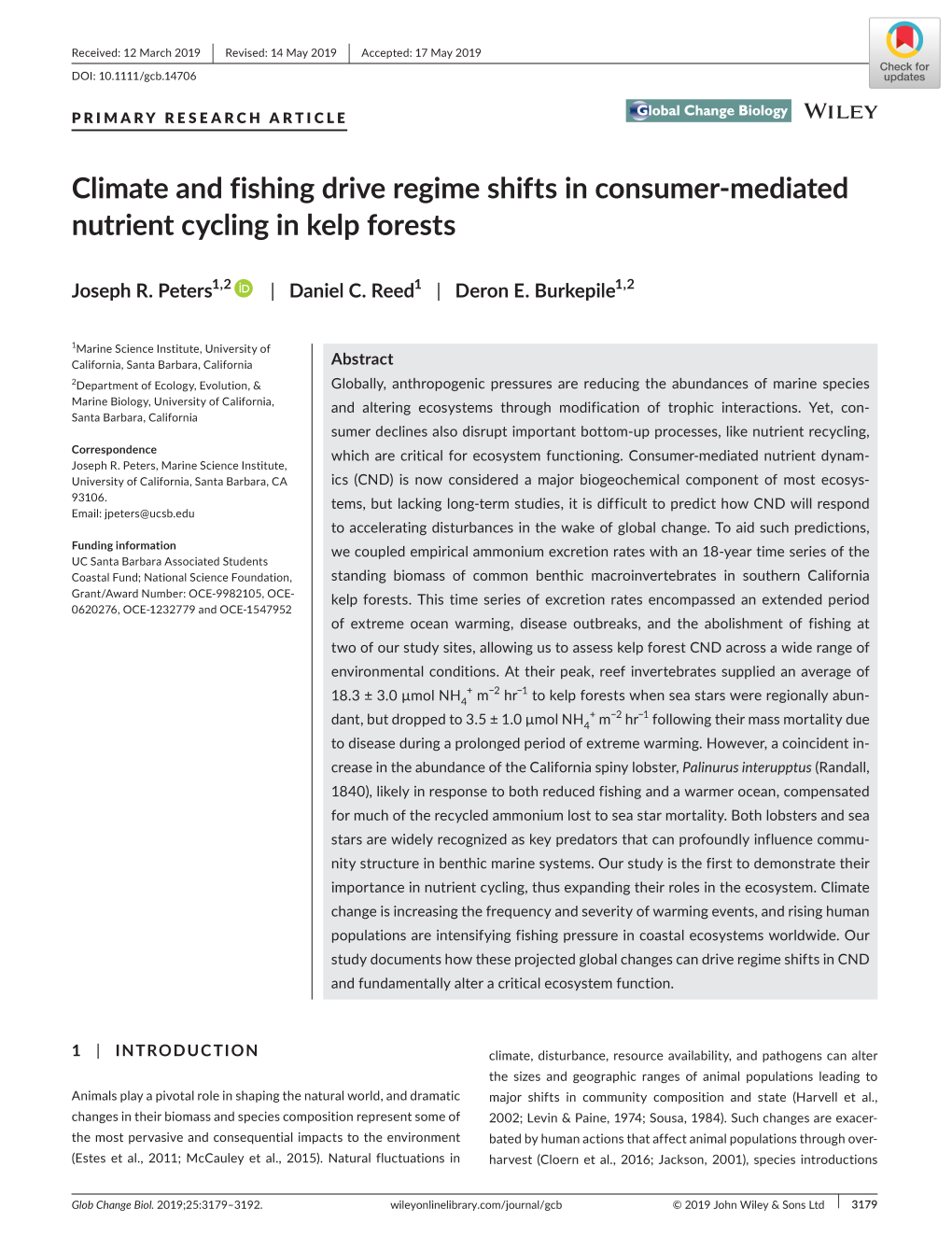 Climate and Fishing Drive Regime Shifts in Consumer-Mediated Nutrient