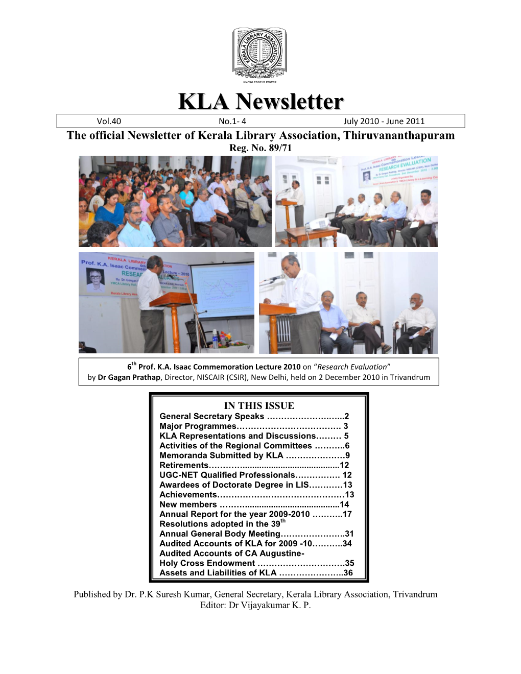 KLA Newsletter Vol