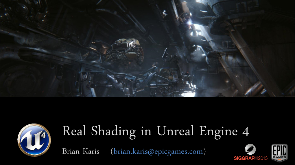 Real Shading in Unreal Engine 4 by Brian Karis