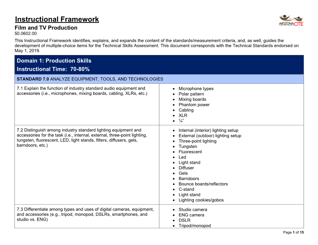 Instructional Framework