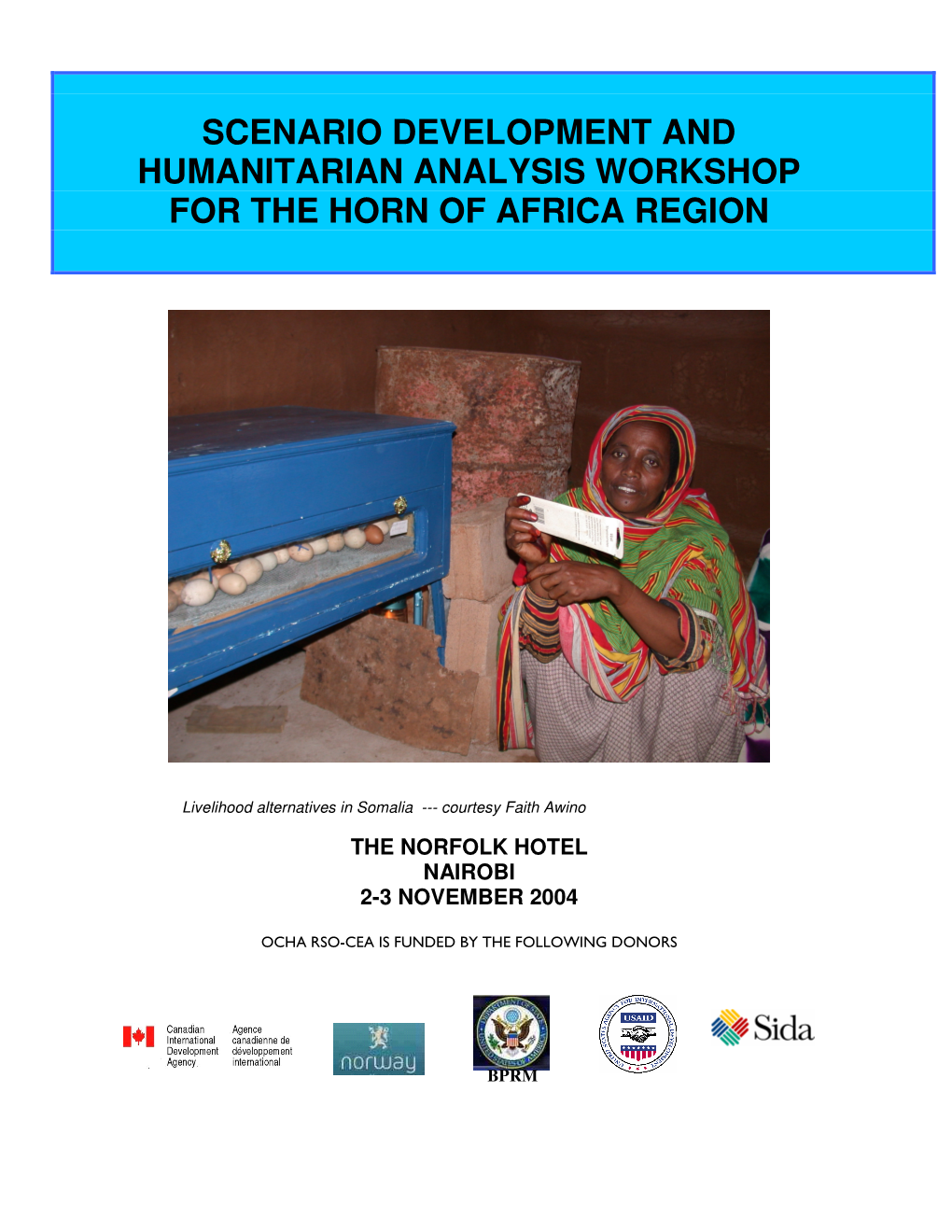 Scenario Development and Humanitarian Analysis Workshop for the Horn of Africa Region