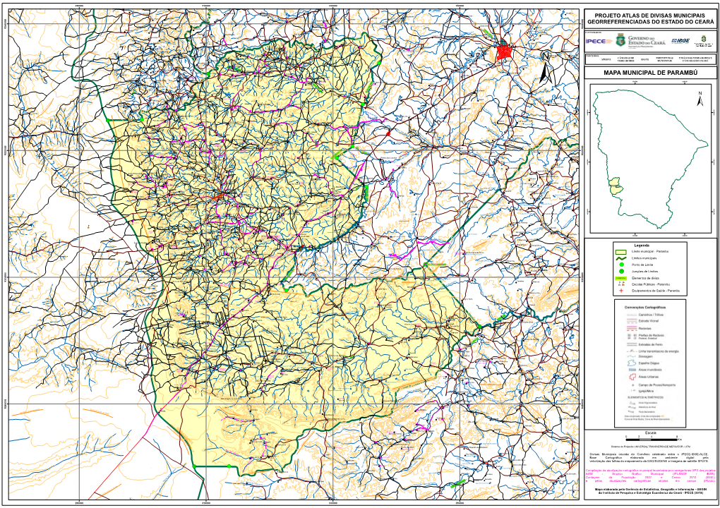 N Mm MAPA MUNICIPAL DE PARAMBÚ