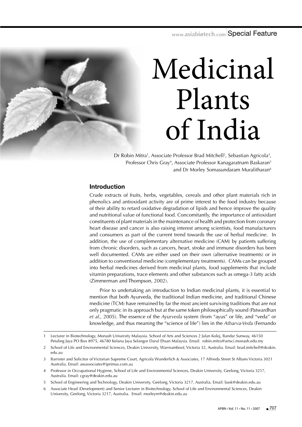 Medicinal Plants of India