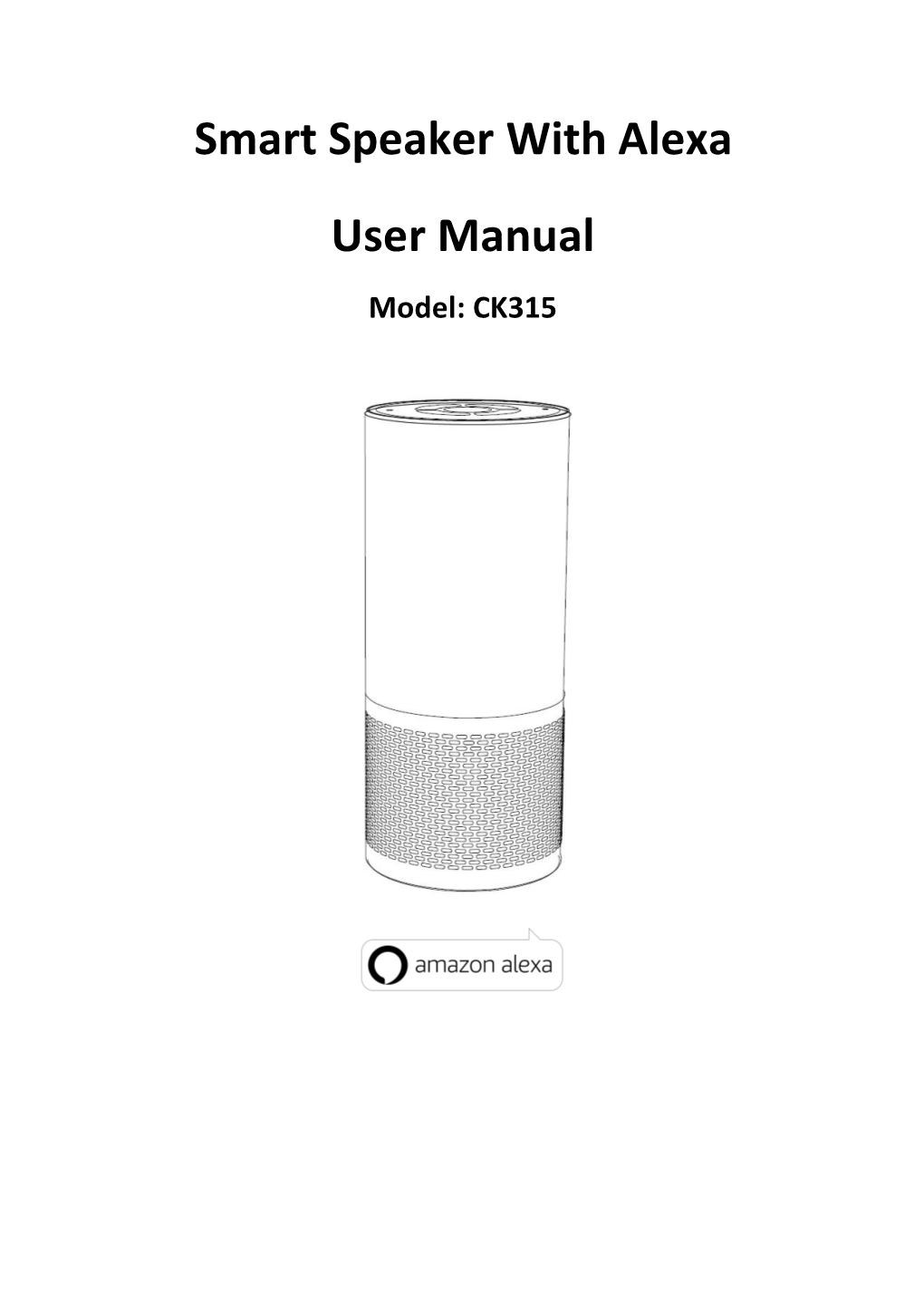 Smart Speaker with Alexa User Manual