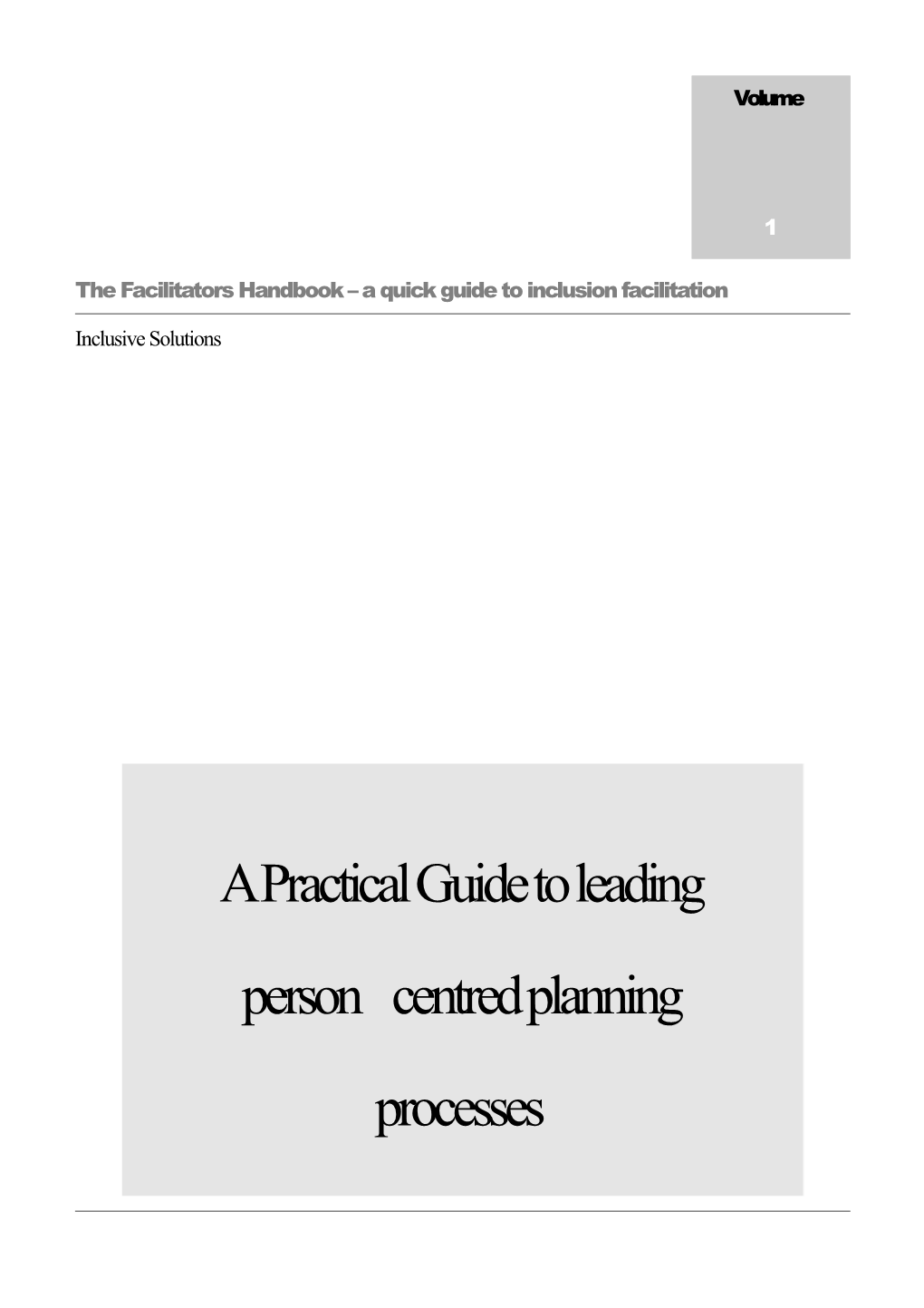 The Facilitators Handbook a Quick Guide to Inclusion Facilitation s1