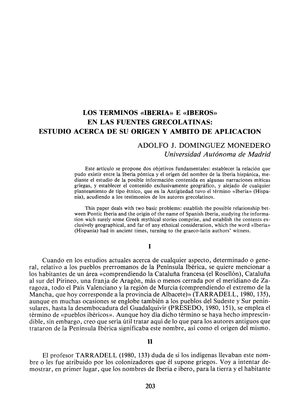 Iberos» En Las Fuentes Grecolatinas: Estudio Acerca De Su Origen Y Ámbito De Aplicación