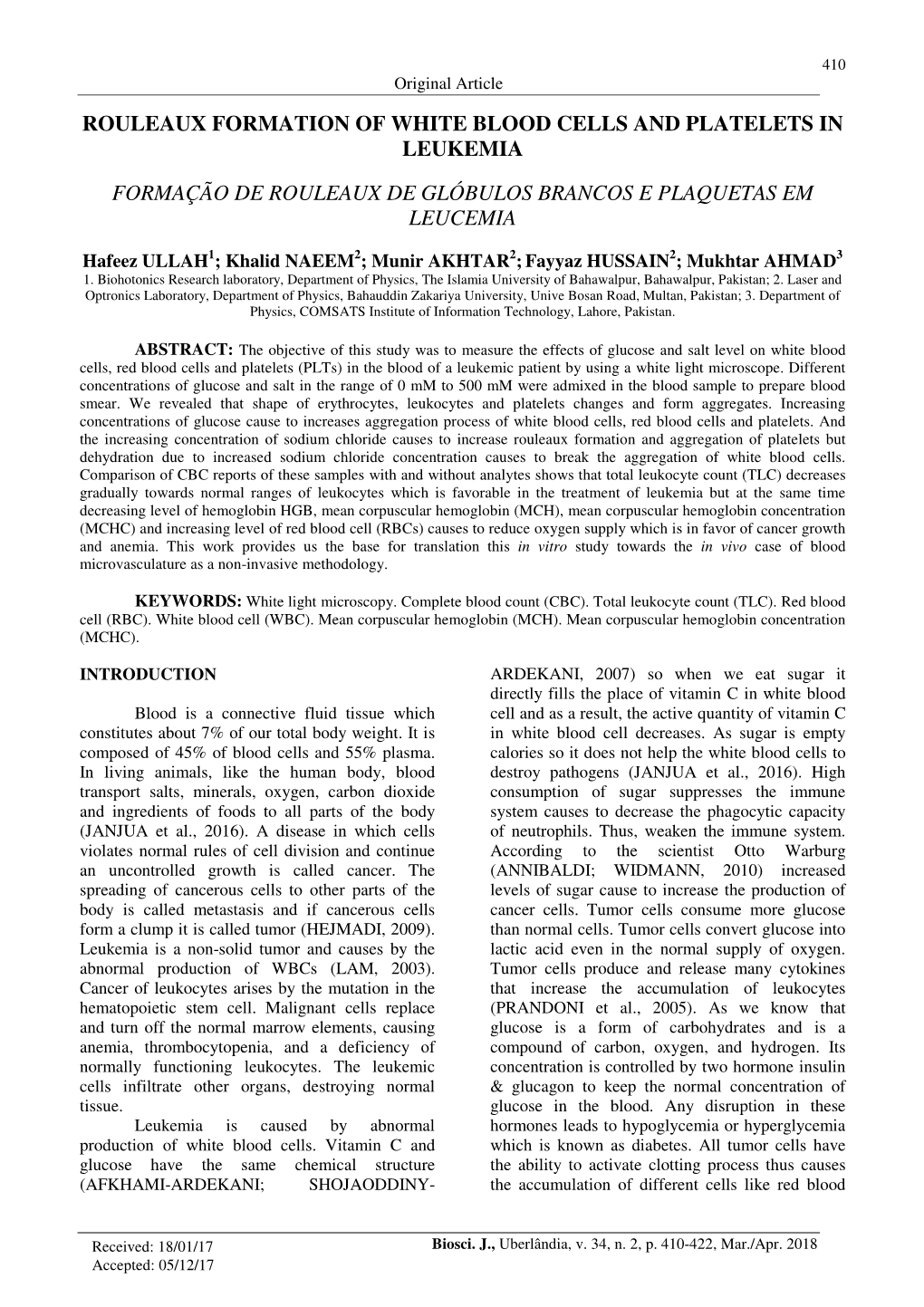 Rouleaux Formation of White Blood Cells and Platelets in Leukemia