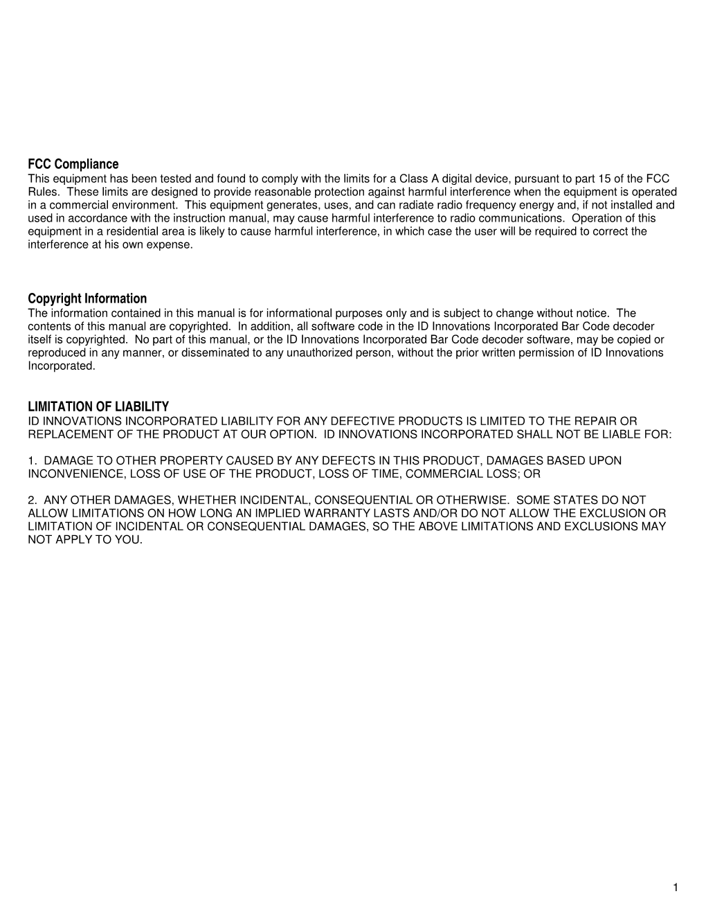 Bar Code Decoder Manual