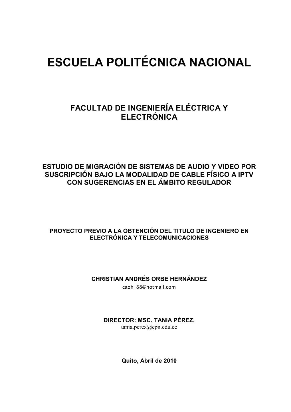 Facultad De Ingeniería Eléctrica Y Electrónica