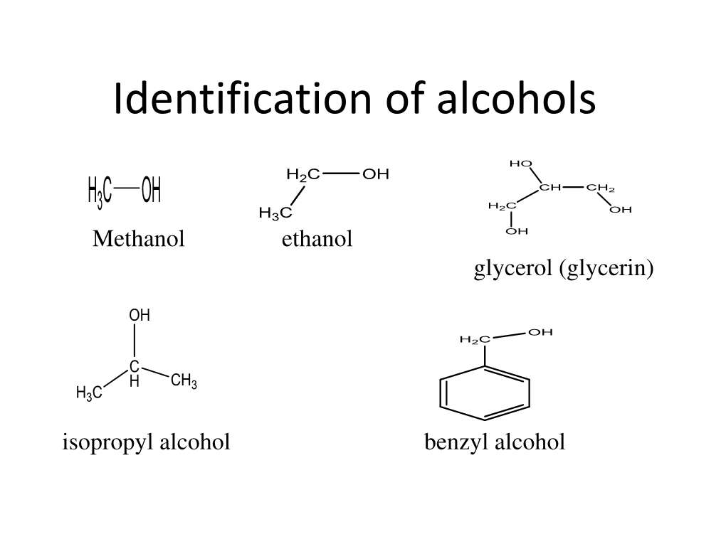 Identification of Alcohols