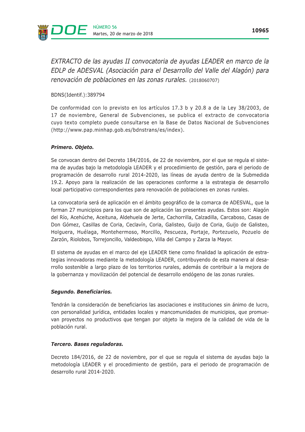 EXTRACTO De Las Ayudas II Convocatoria De Ayudas