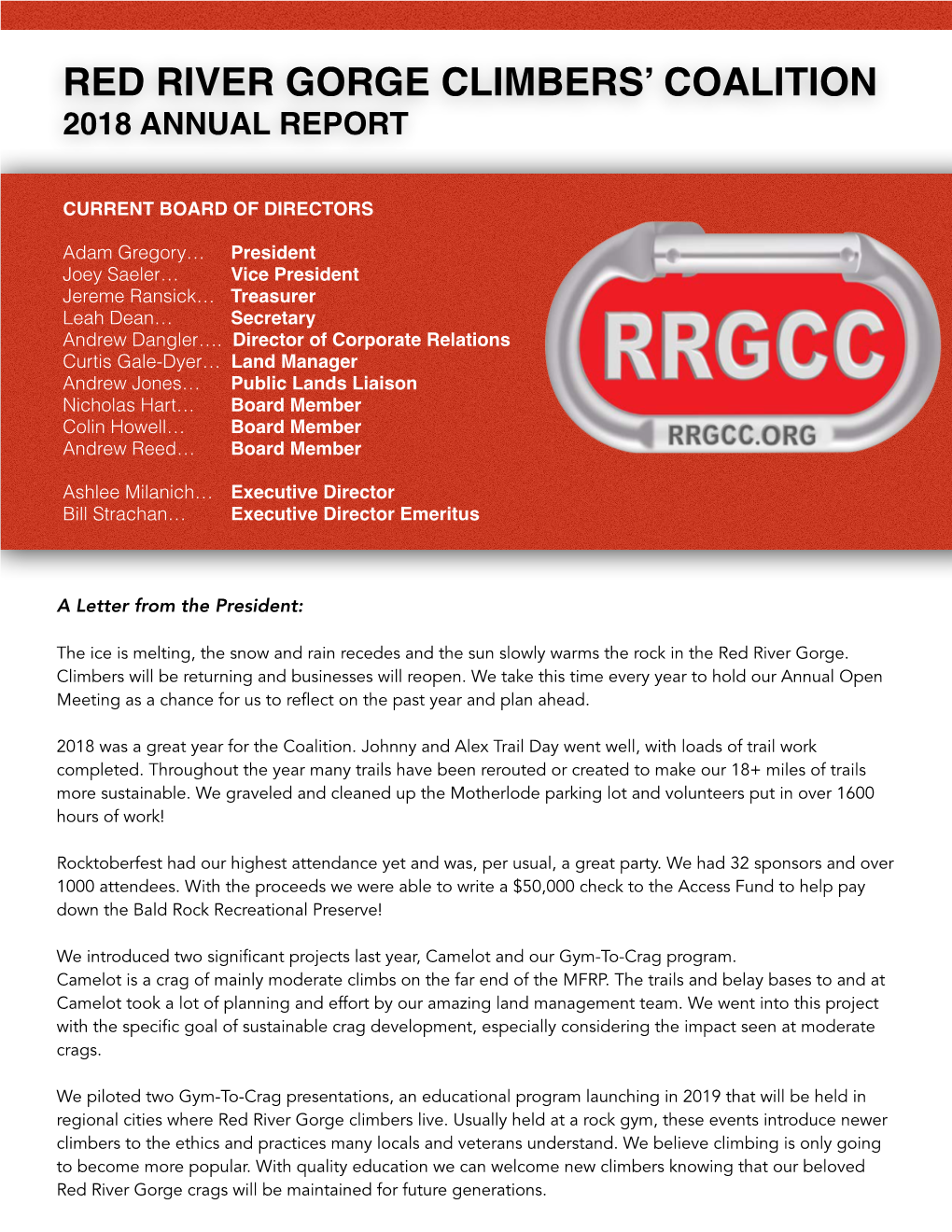 RRGCC Annual Report 2018